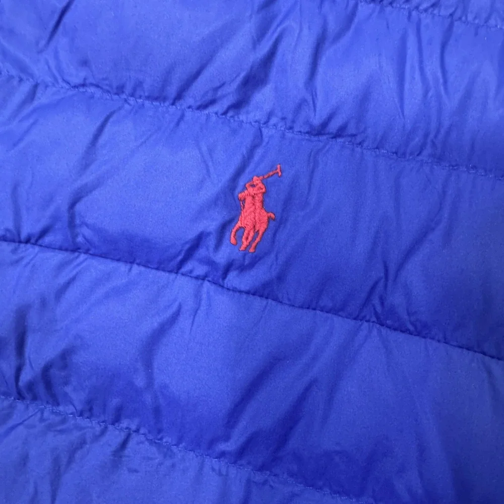 Polo Ralph Lauren Puffer Jacket Kids XL‎ 18-20 Blue Red Reversible Quilted Zip